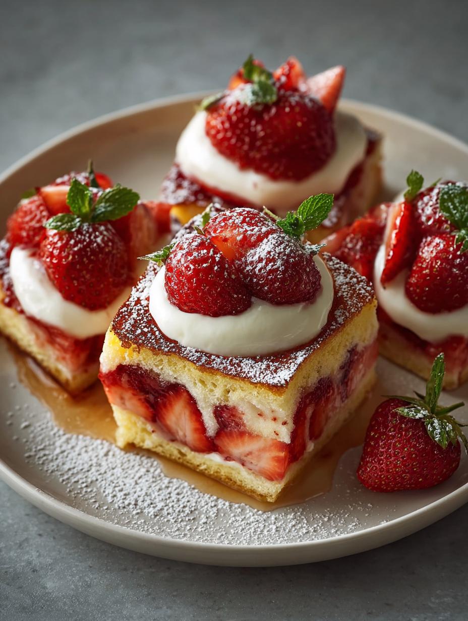 Baked Strawberries Cream French