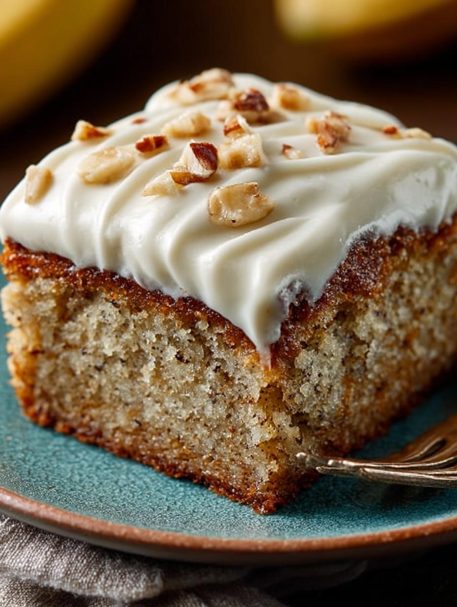 Banana Bars with Cream