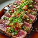 Beef Tataki with Garlic