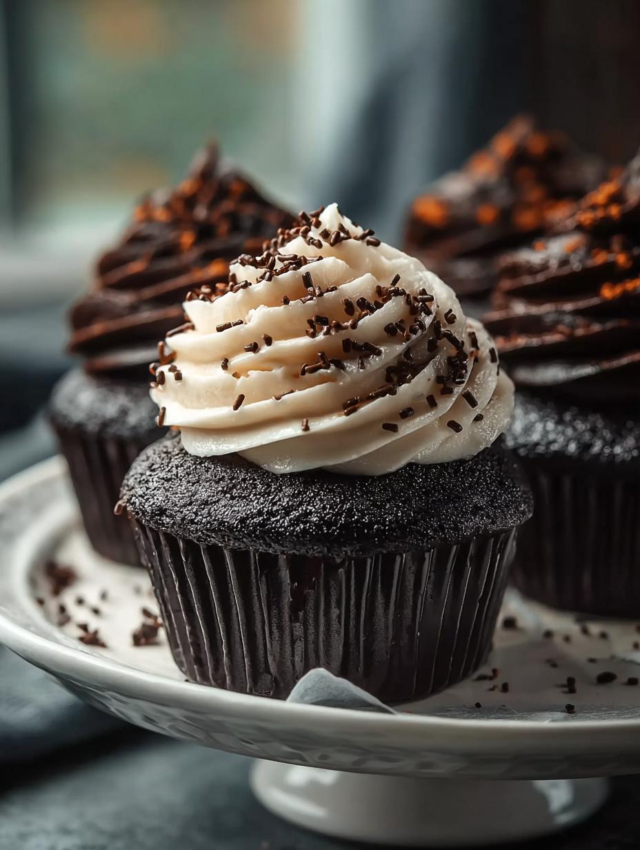 Indulge in 12 Rich Black Velvet Cupcakes Today - Black Velvet Cupcakes - additional detail