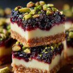 Blackberry Pistachio Dream Bars