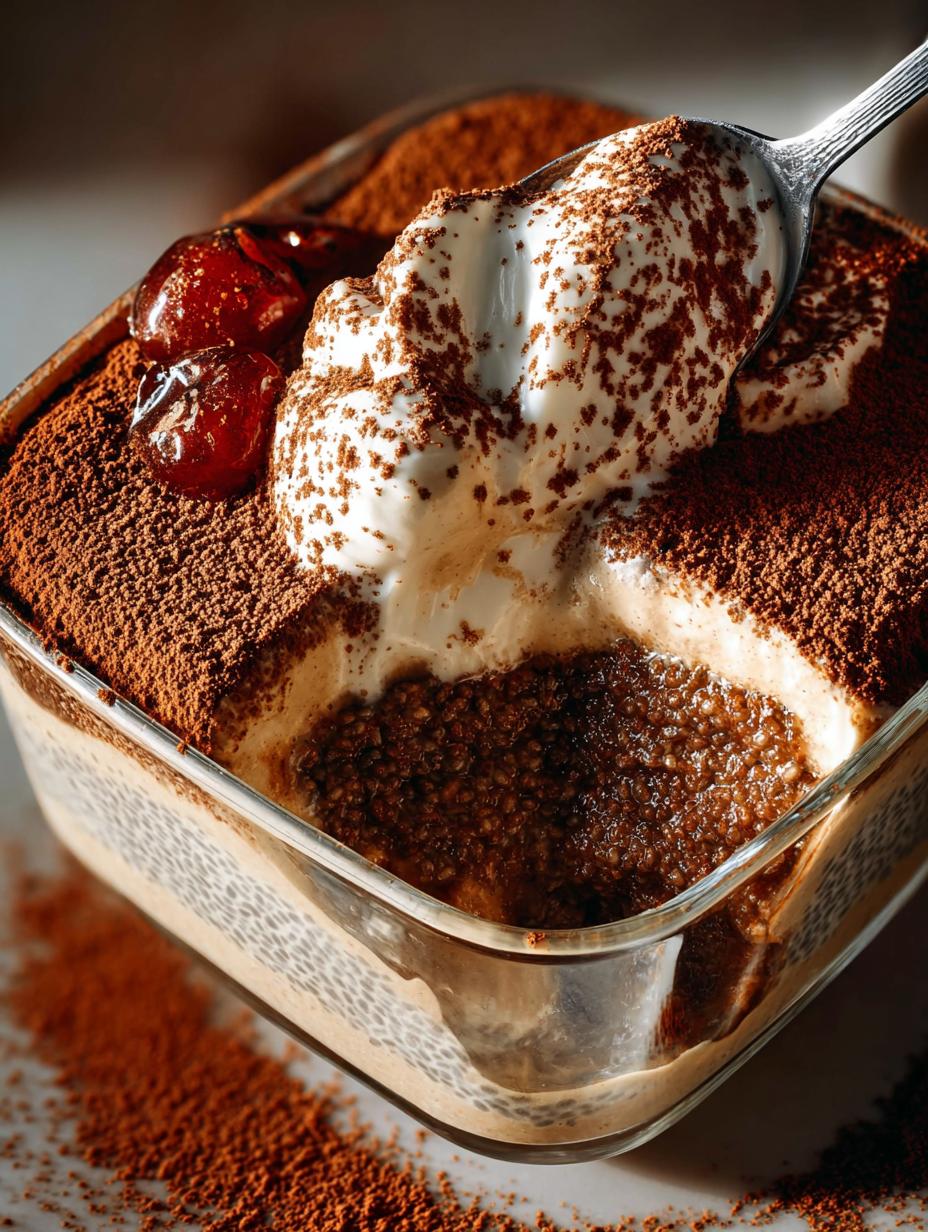 Blended Tiramisu Chia Pudding