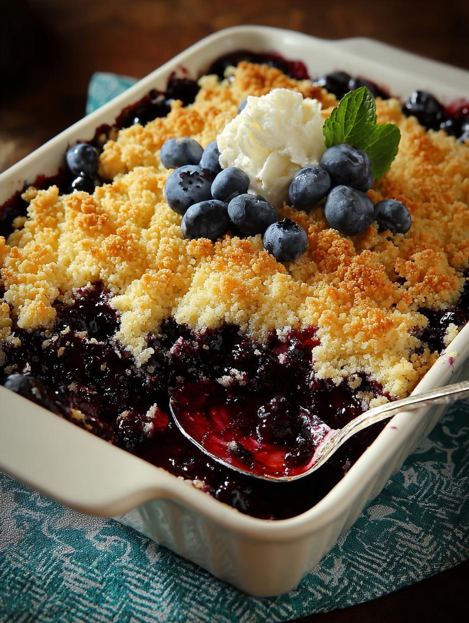 Blueberry Cobbler with Cake