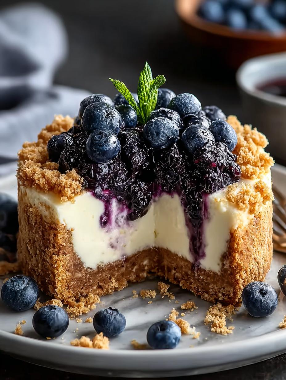 Delicious Blueberry Crumble Cheesecake Recipe for You - Blueberry Crumble Cheesecake - additional detail