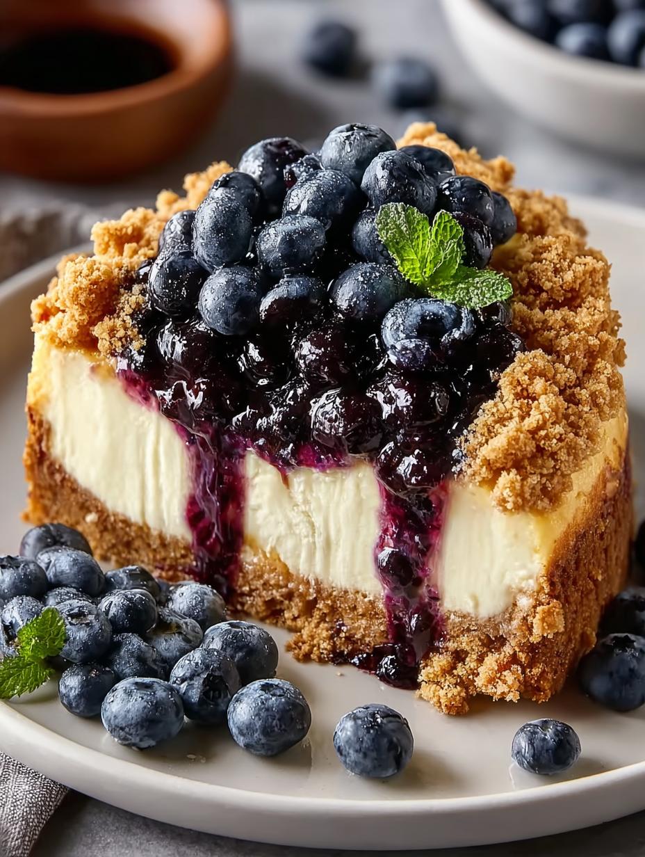 Blueberry Crumble Cheesecake