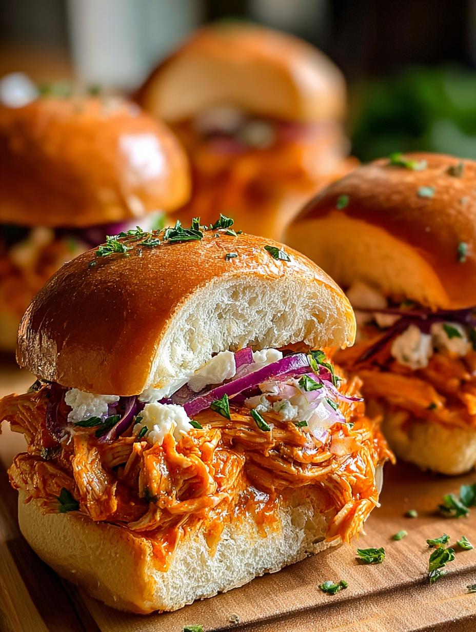 Delicious Buffalo Chicken Sliders for Game Day - Buffalo Chicken Sliders - main visual representation