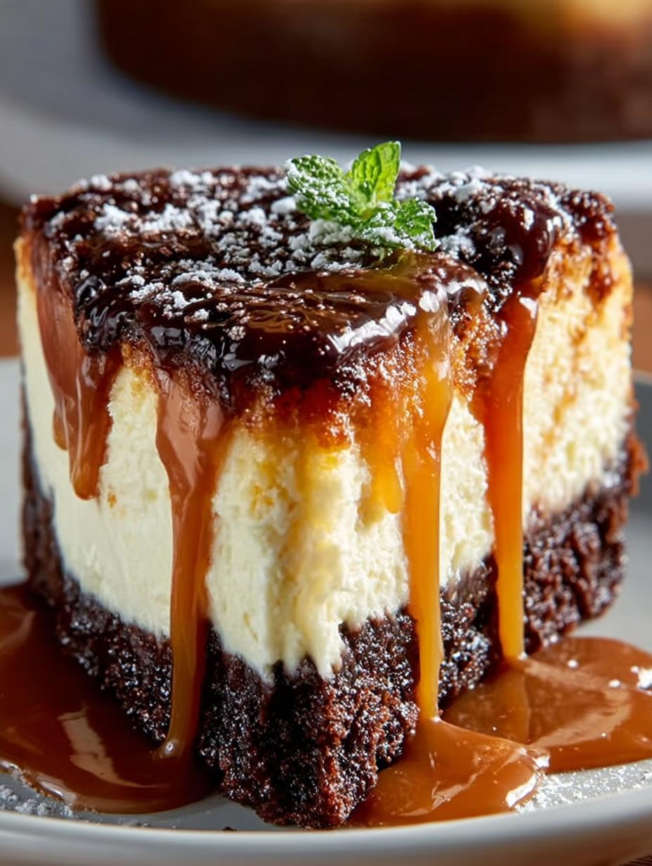 Caramel Brownie Cheesecake Decadent Delight Recipe - Caramel Brownie Cheesecake Decadent - main visual representation