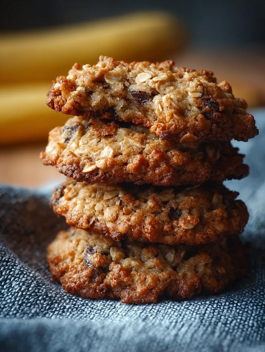Chewy Banana Oatmeal Cookies