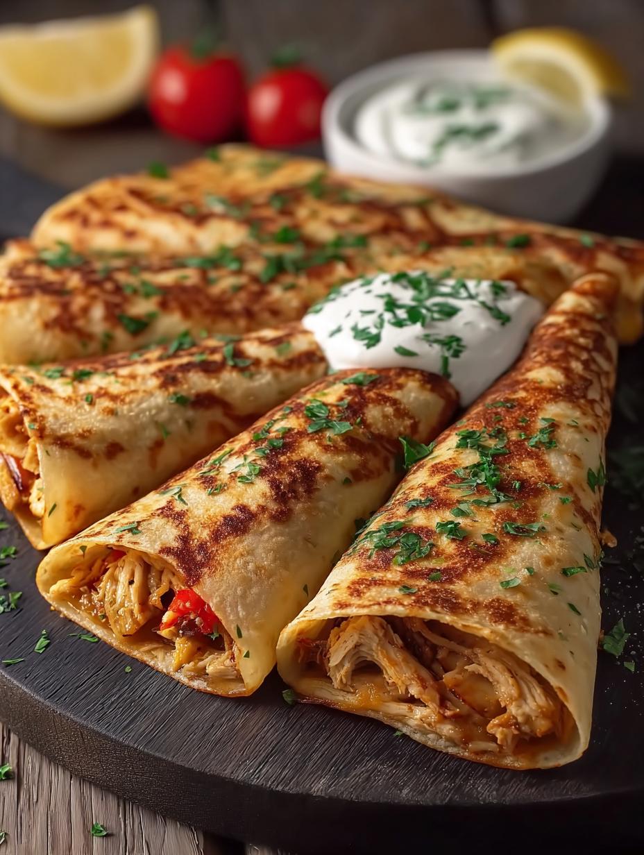 Chicken Crepes Shawarma with