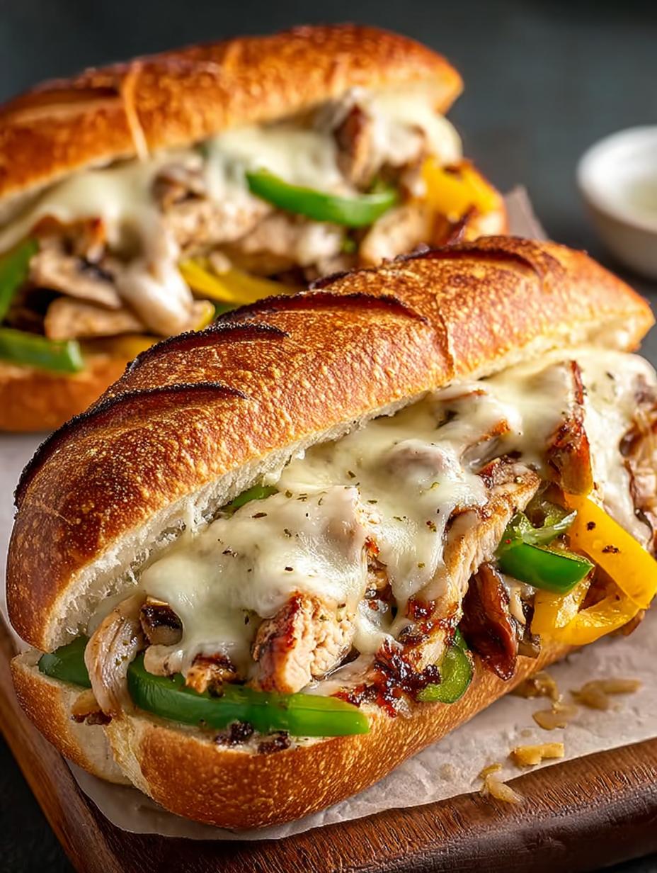 Ultimate Chicken Philly Cheese Steaks Recipe to Try - Chicken Philly Cheese Steaks - main visual representation