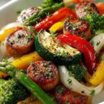 Chicken Sausage Veggies Sheet