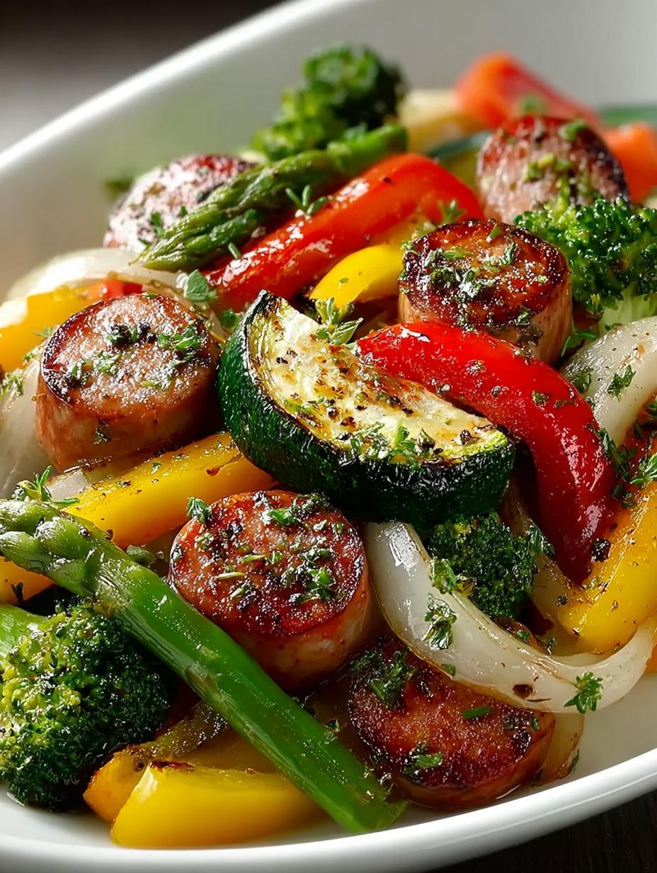 Chicken Sausage Veggies Sheet