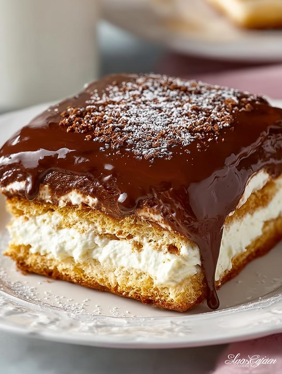 Indulge in 6 Layers of Chocolate Eclair Cake Delight - Chocolate Eclair Cake - additional detail