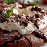 Chocolate Peppermint Christmas Pavlova