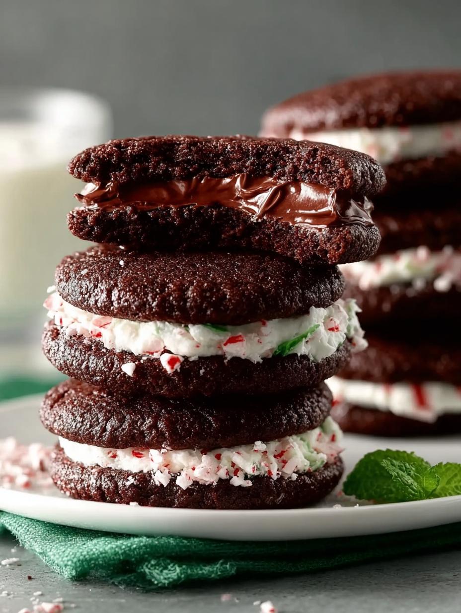 Chocolate Peppermint Sandwich Cookies: 5 Festive Tips - Chocolate Peppermint Sandwich Cookies - additional detail