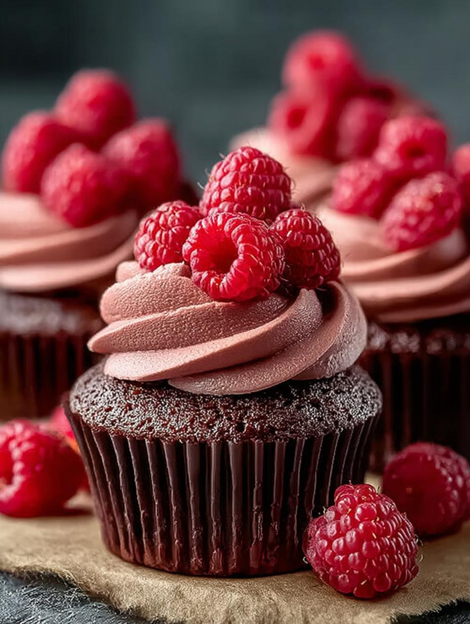 Chocolate Raspberry Cupcakes: 12 Irresistible Treats - Chocolate Raspberry Cupcakes - main visual representation