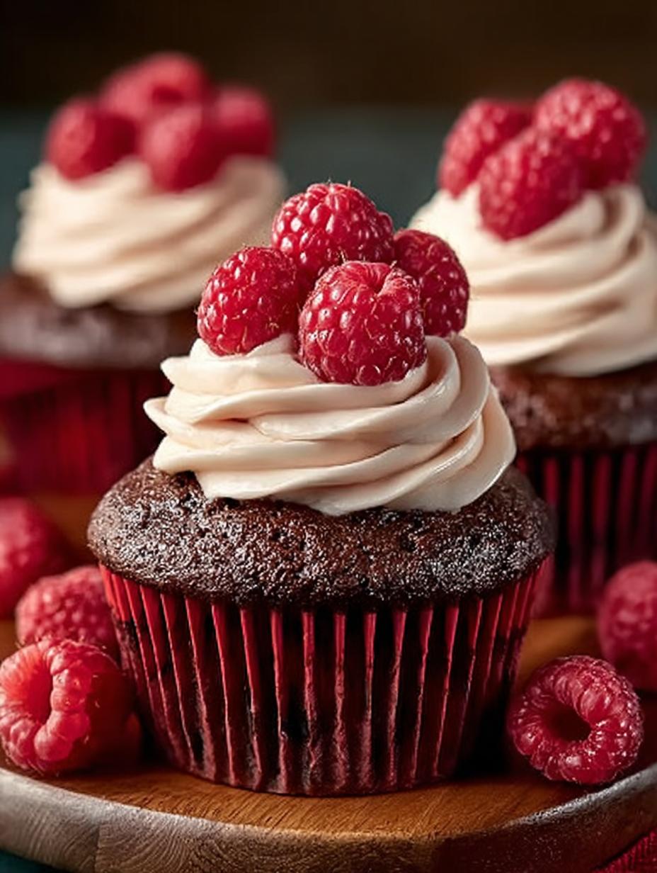 Chocolate Raspberry Cupcakes: 12 Irresistible Treats - Chocolate Raspberry Cupcakes - additional detail