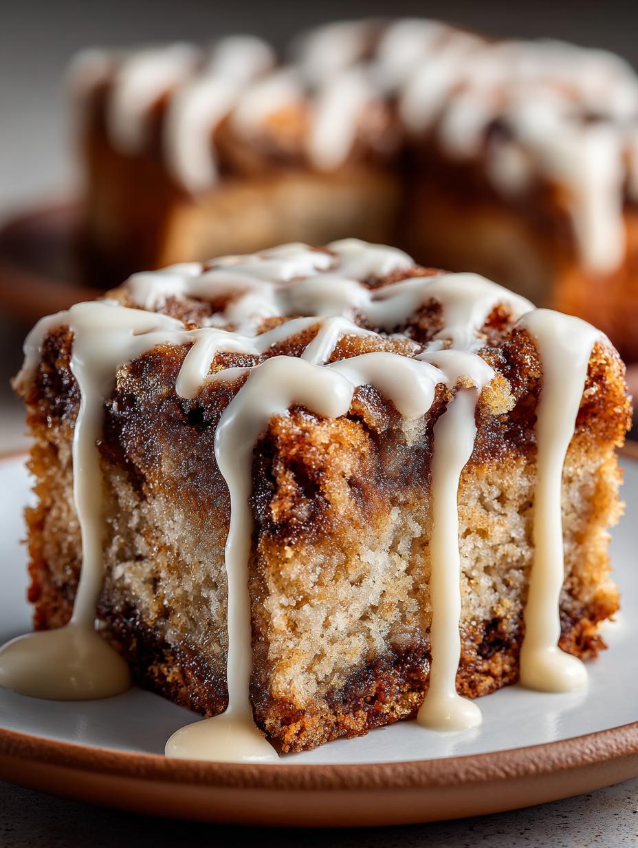 Cinnamon Roll Blondies Gooey