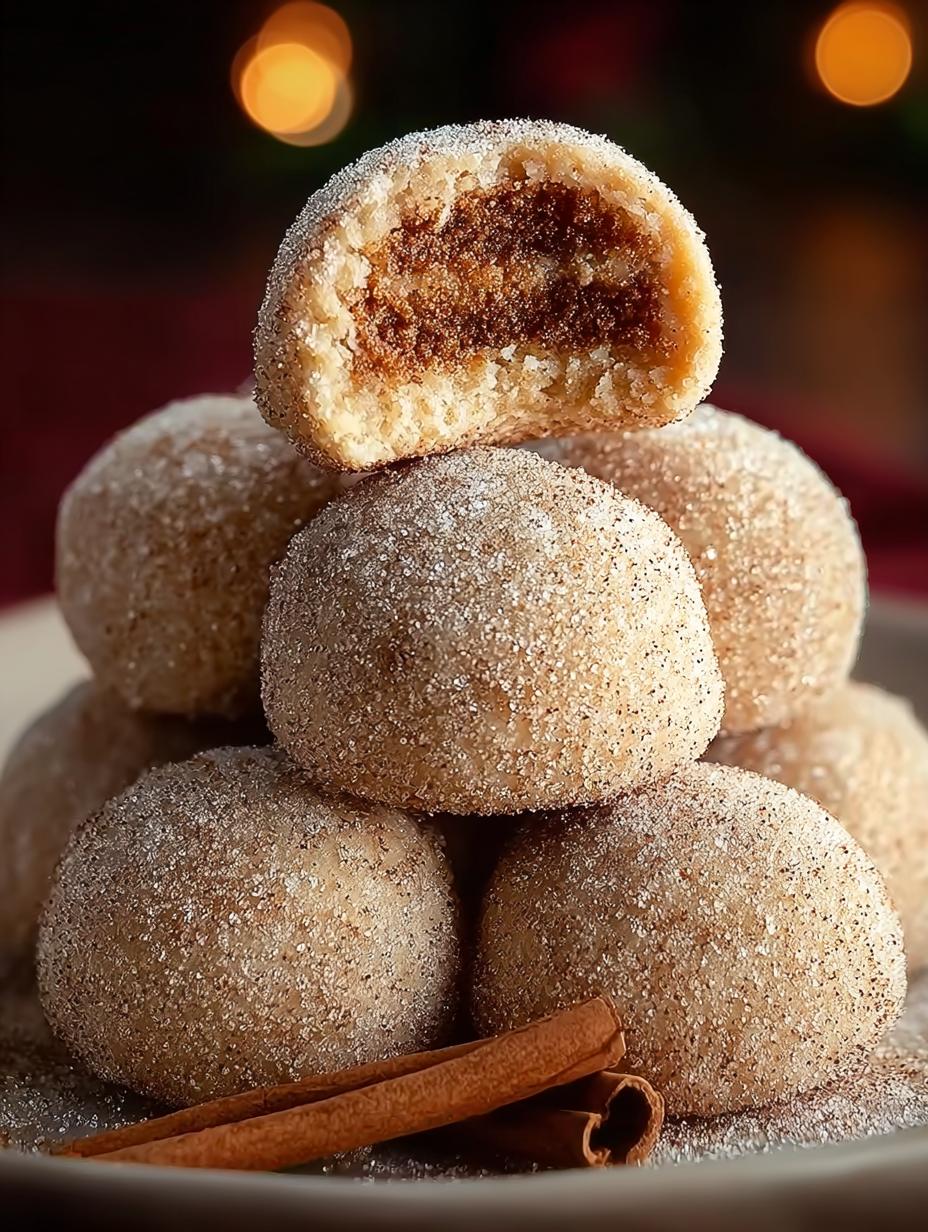 Cinnamon Sugar Snowball Cookies