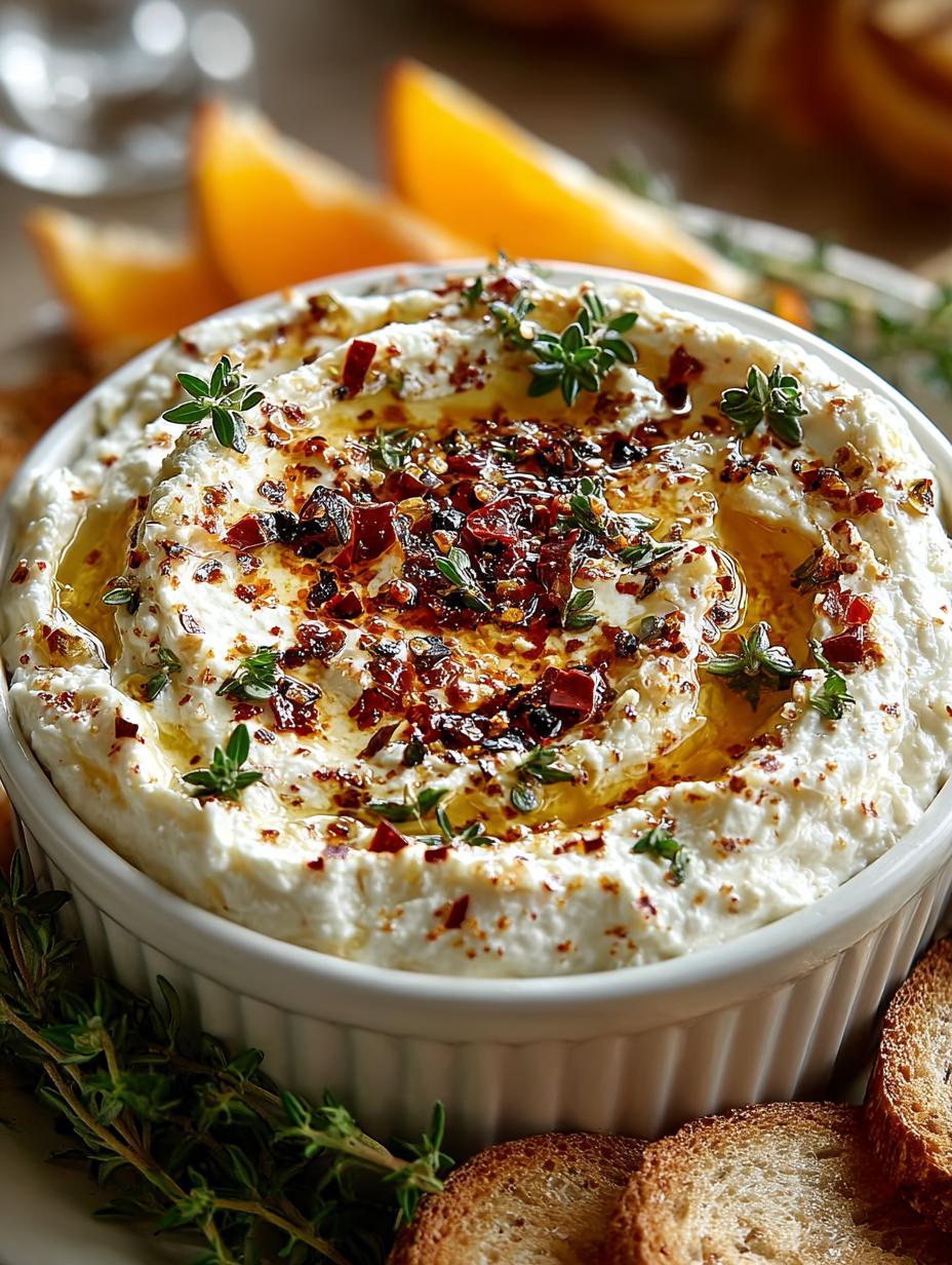 Classy Spicy Ricotta Dip with Hot Honey Delight - Classy Spicy Ricotta Dip - additional detail