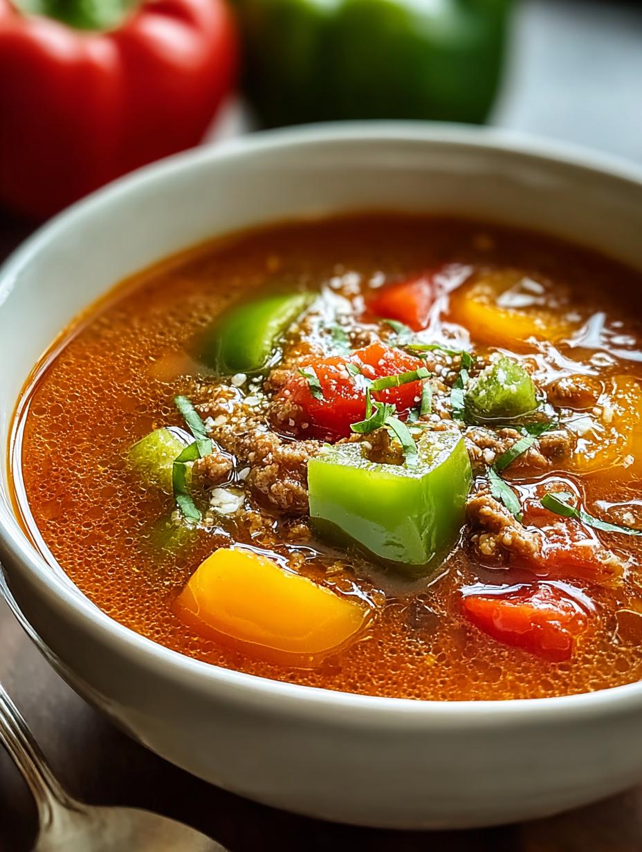 Comforting Stuffed Pepper Soup: A Cozy Family Favorite - Comforting Stuffed Pepper Soup - main visual representation