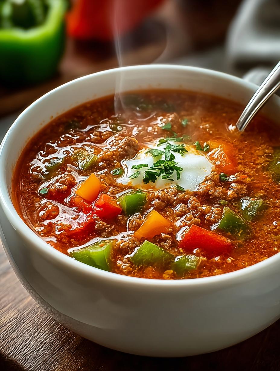 Comforting Stuffed Pepper Soup: A Cozy Family Favorite - Comforting Stuffed Pepper Soup - additional detail