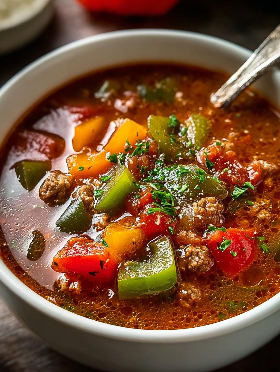 Comforting Stuffed Pepper Soup