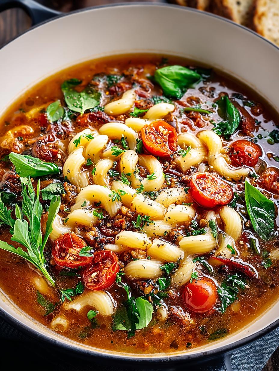 Cozy Pasta Soup Warm