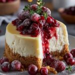 Cranberry White Chocolate Cheesecake