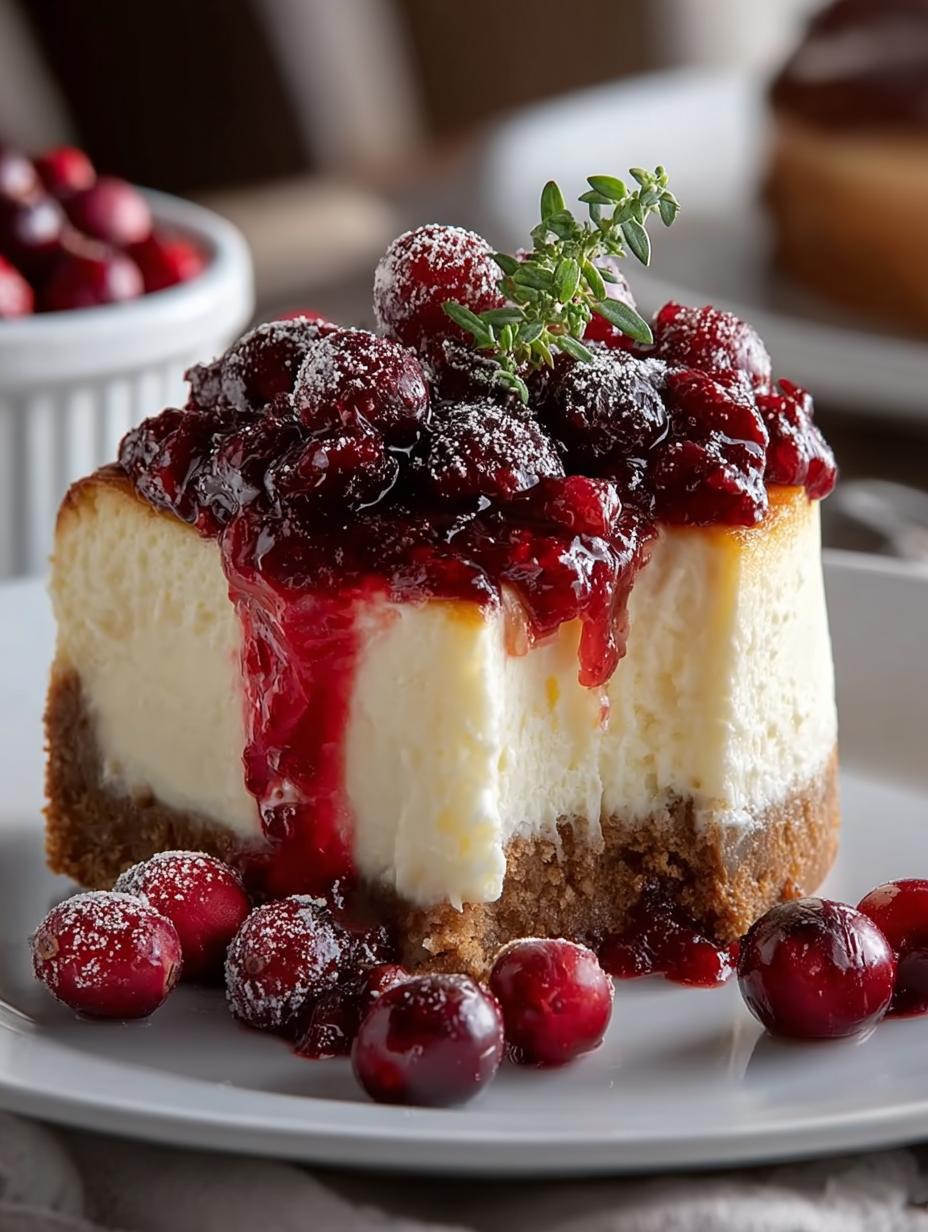 Delicious Cranberry White Chocolate Cheesecake Recipe - Cranberry White Chocolate Cheesecake - additional detail