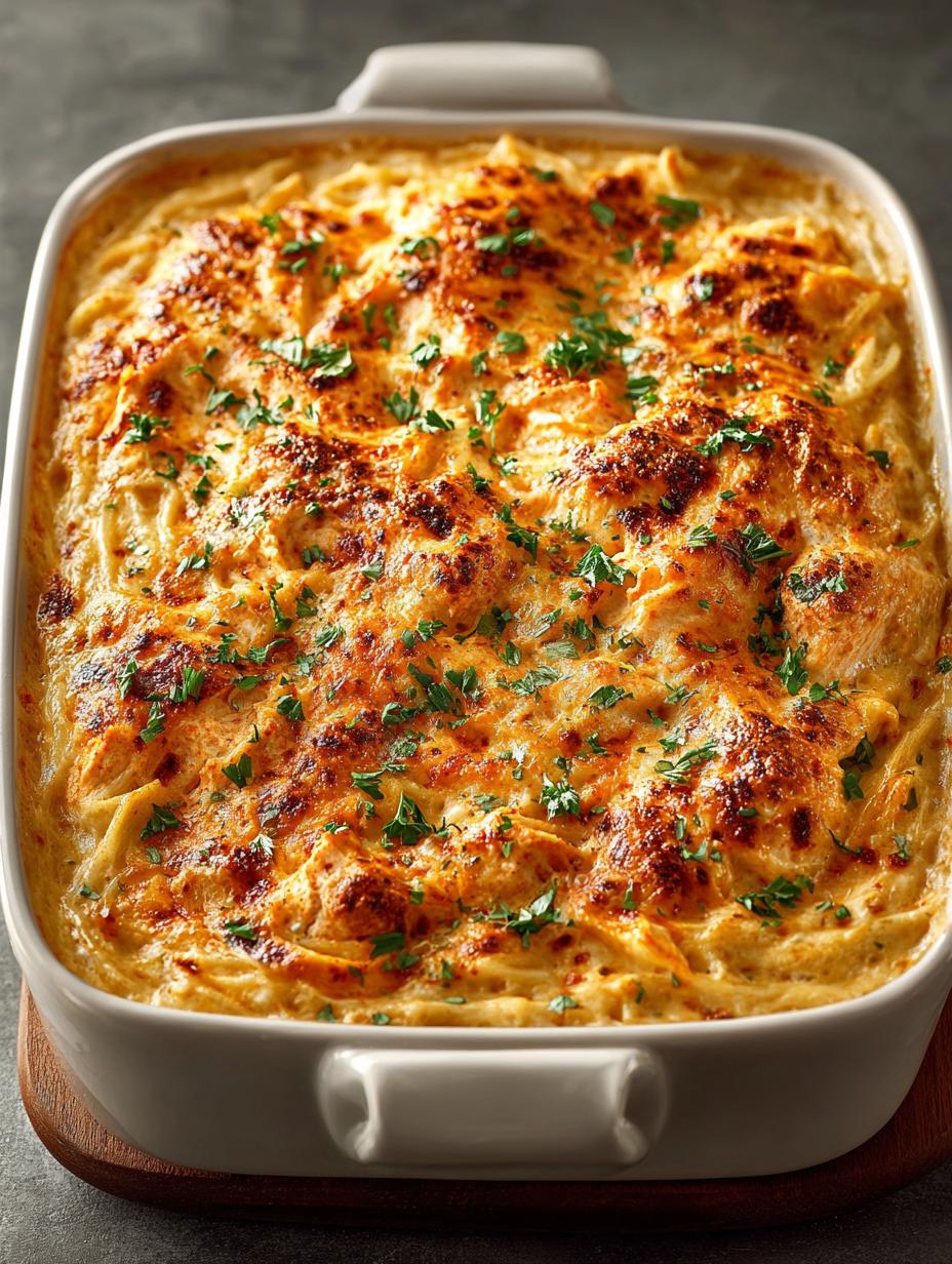Creamy Buffalo Chicken Casserole