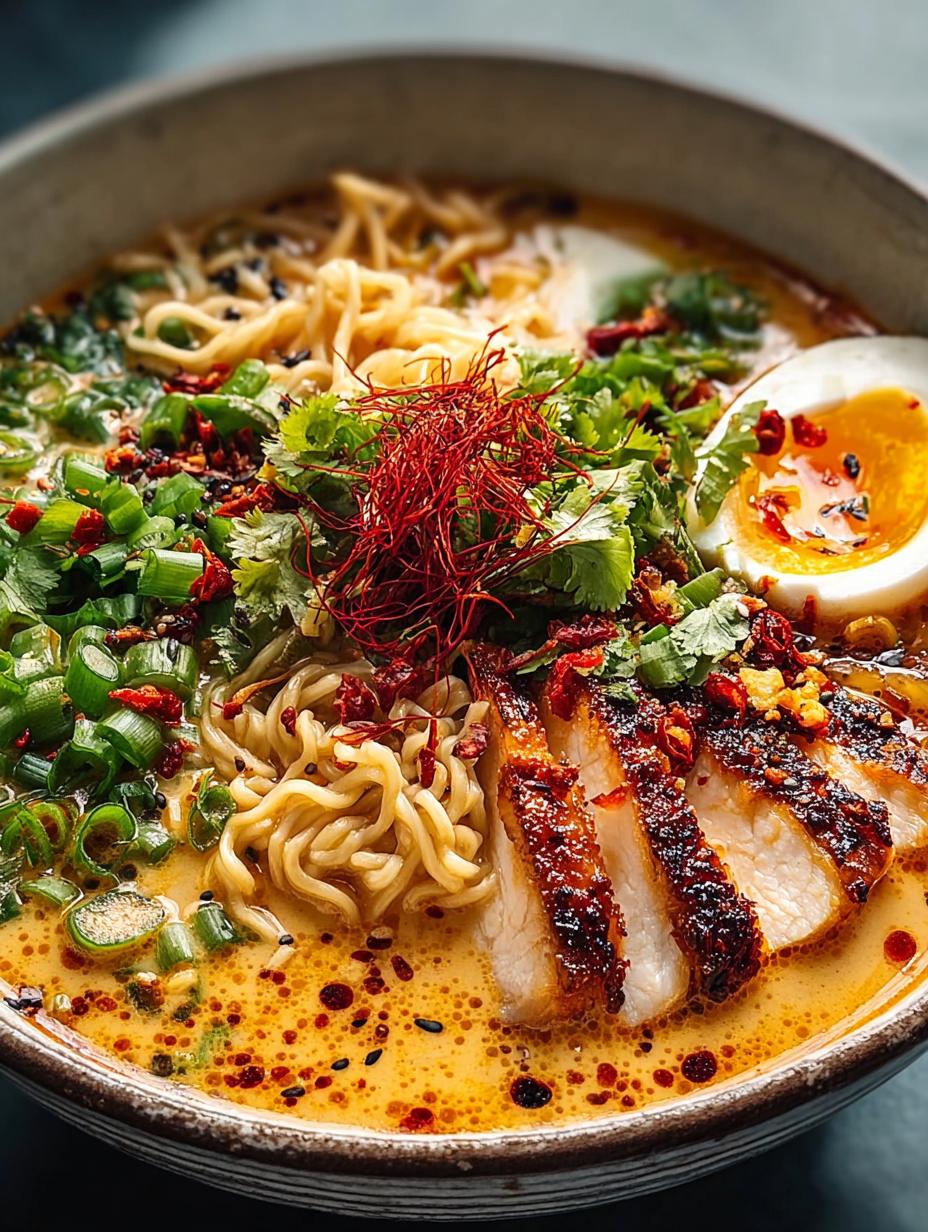 Delicious Creamy Marry Chicken Ramen for Comfort - Creamy Marry Chicken Ramen - main visual representation