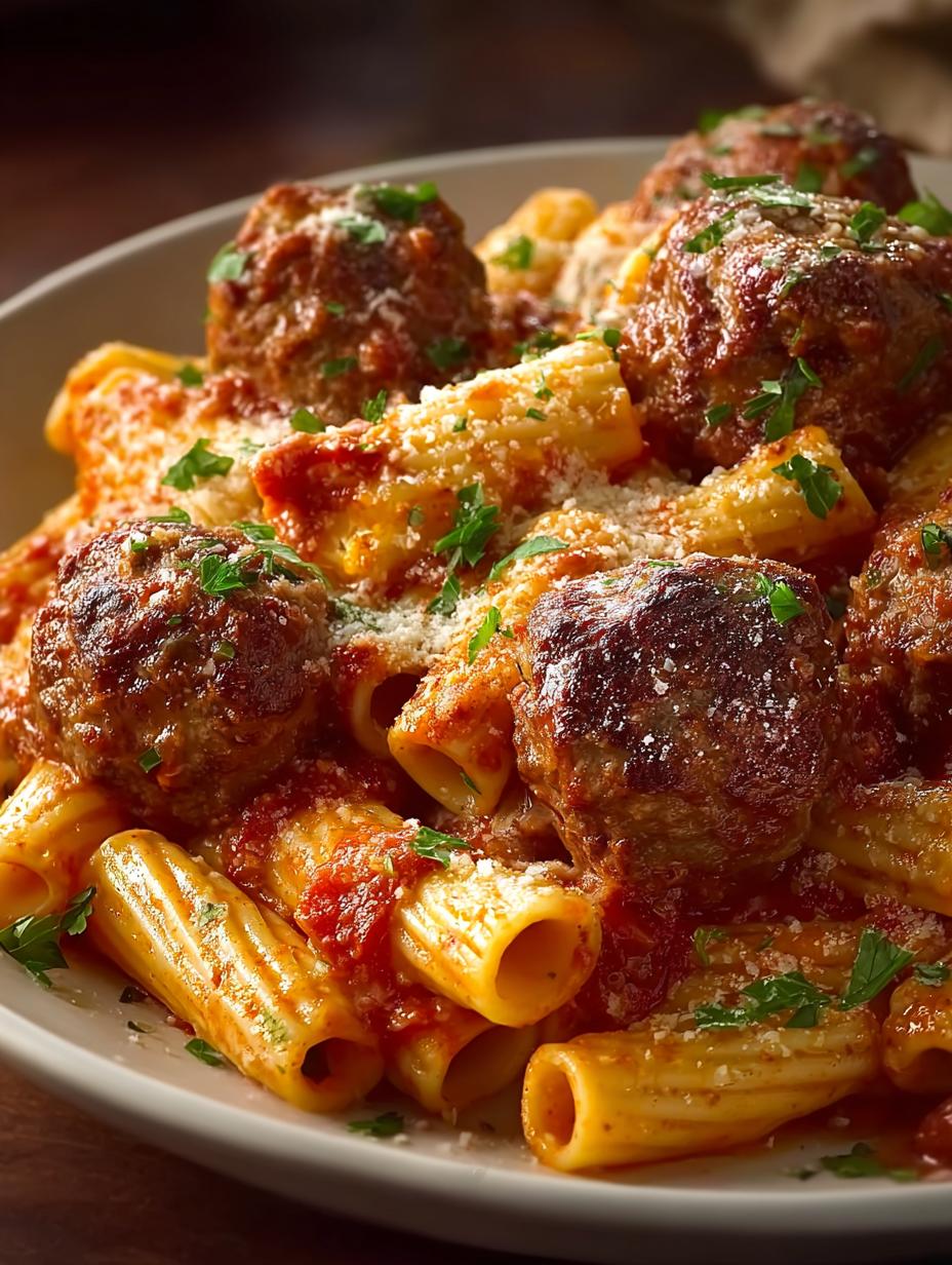 Delicious Creamy Meatball Pasta: A Comforting Delight - Creamy Meatball Pasta - main visual representation