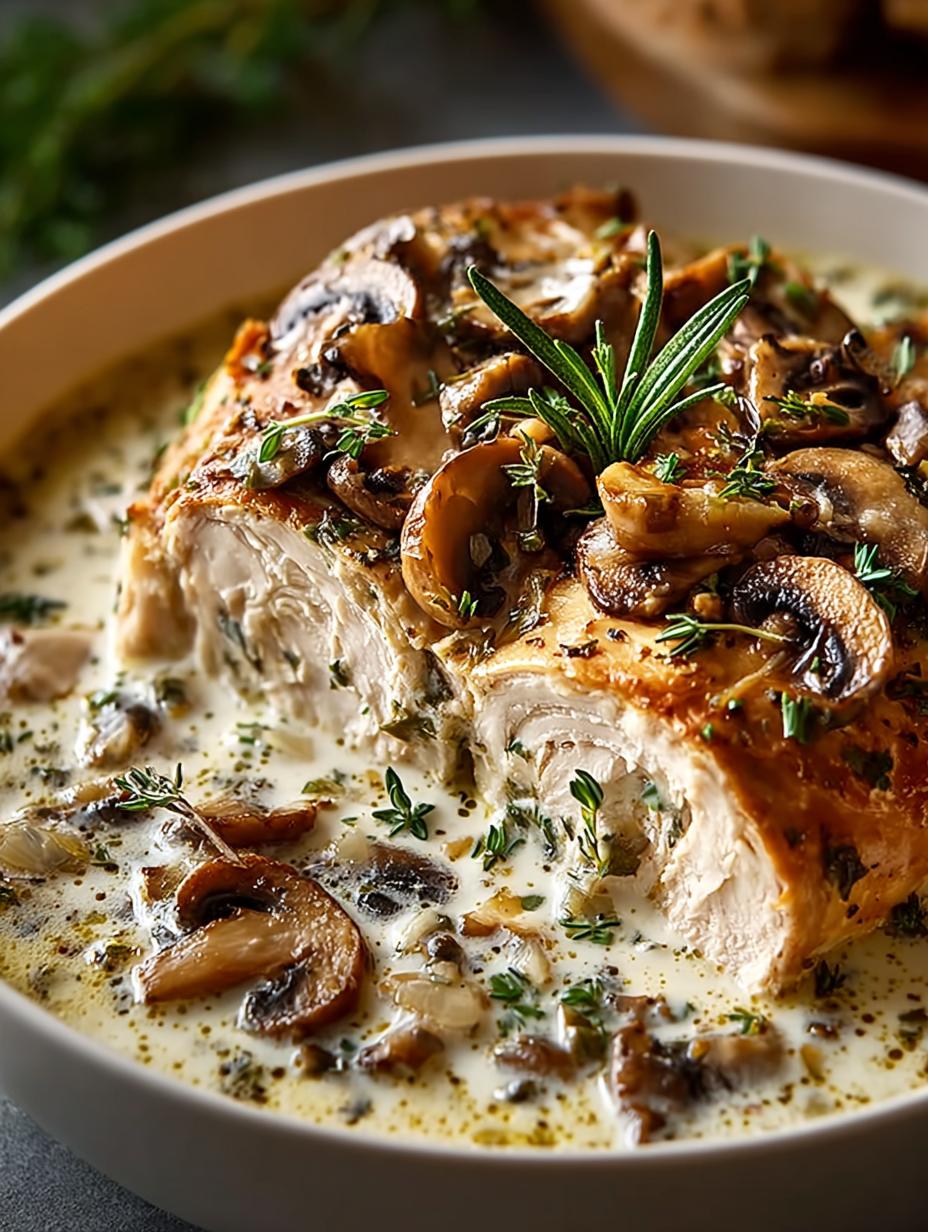 Creamy Rotisserie Chicken Mushroom