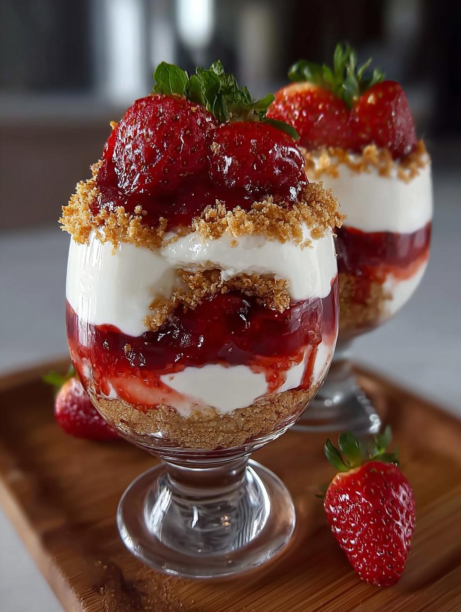 Creamy Strawberry Cheesecake Parfaits: 5 Layered Delights 5 Creamy Strawberry Cheesecake Parfaits: 5 Layered Delights - Creamy Strawberry Cheesecake Parfaits - additional detail