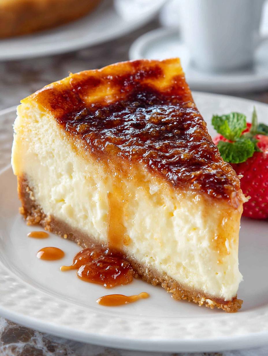 Indulge in This Decadent Creme Brulee Cheesecake Recipe - Creme Brulee Cheesecake - main visual representation