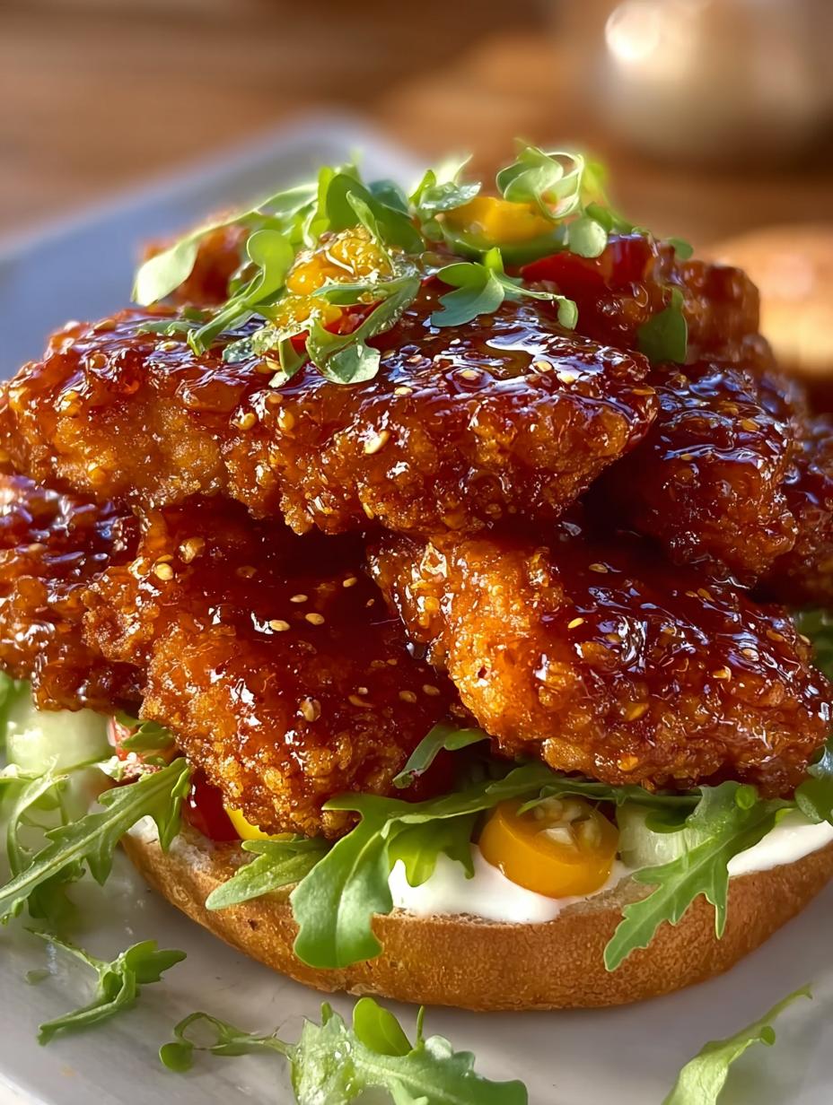 Crispy Hot Honey Chicken Burgers You Must Try - Crispy Hot Honey Chicken - main visual representation