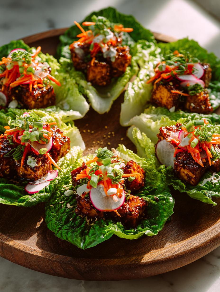 Crispy Tofu Lettuce Wraps
