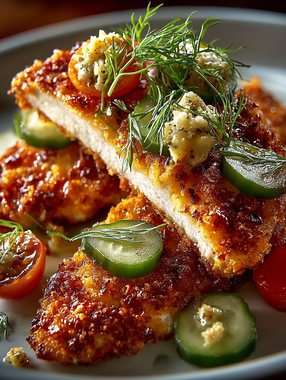 Crunchy Parmesan Chicken with Tangy Dill Pickle Delight 4 Crunchy Parmesan Chicken with Tangy Dill Pickle Delight - Crunchy Parmesan Chicken with - main visual representation