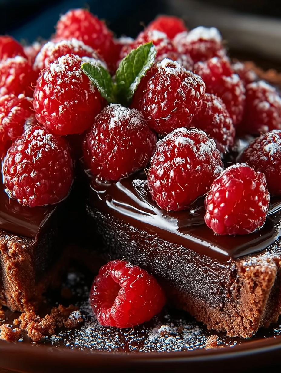 Dark Chocolate Raspberry Tart