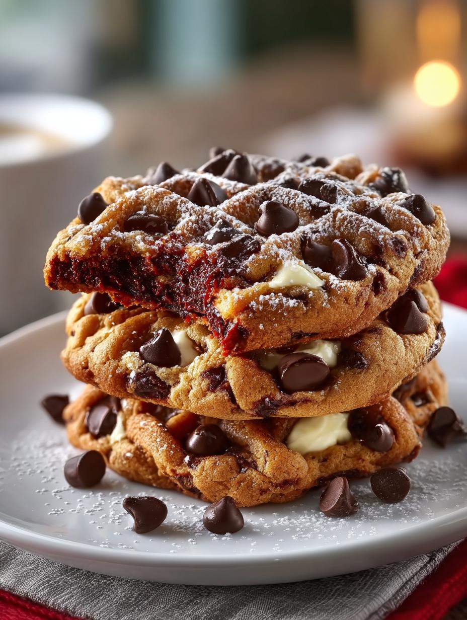 Decadent Chocolate Chip Red Velvet Waffles Recipe 4 Decadent Chocolate Chip Red Velvet Waffles Recipe - Decadent Chocolate Chip Red - main visual representation