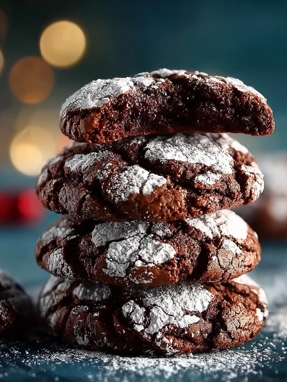 Perfect Double Chocolate Crinkle Cookies You Must Try - Double Chocolate Crinkle Cookies - main visual representation