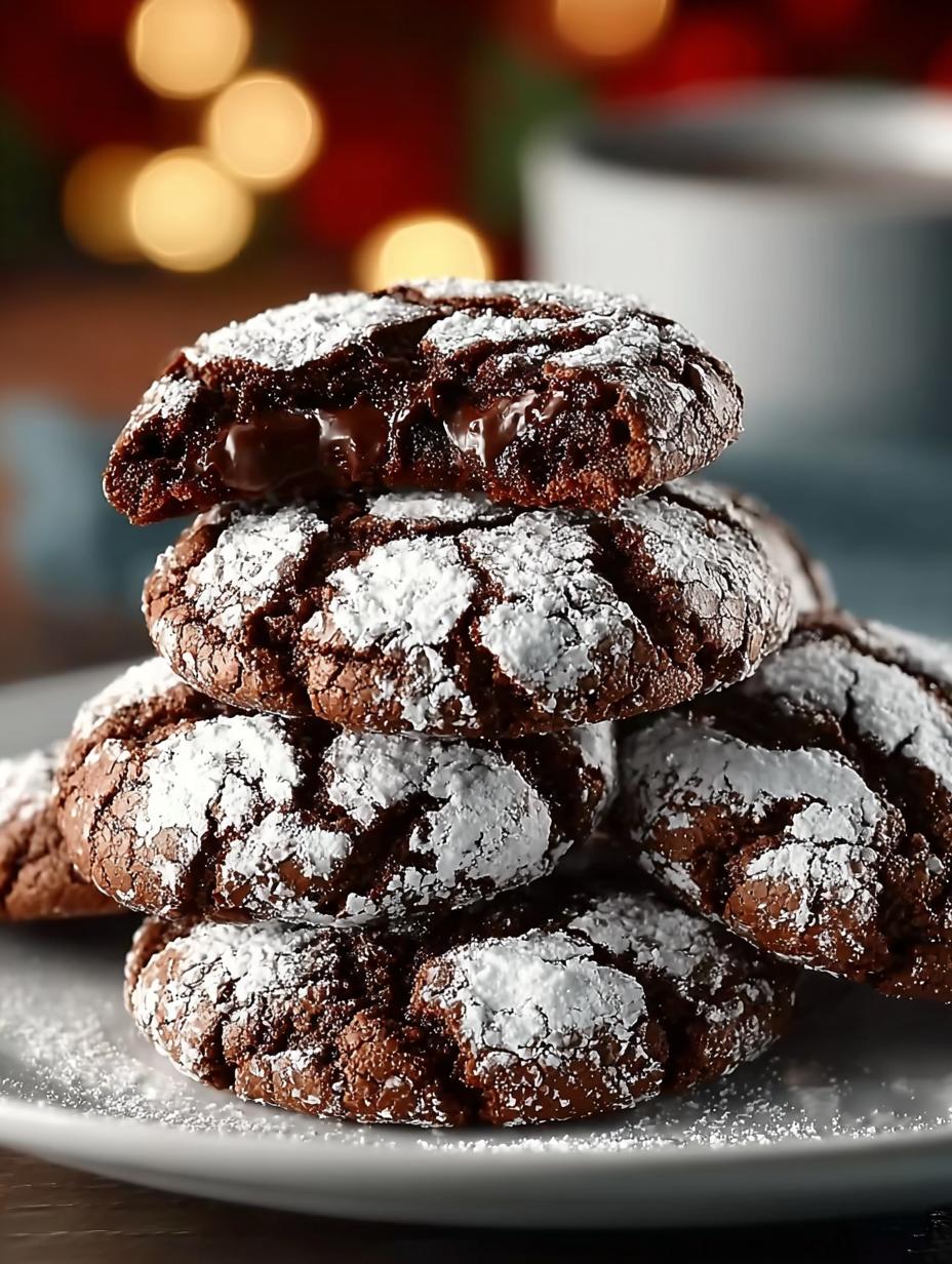 Perfect Double Chocolate Crinkle Cookies You Must Try - Double Chocolate Crinkle Cookies - additional detail