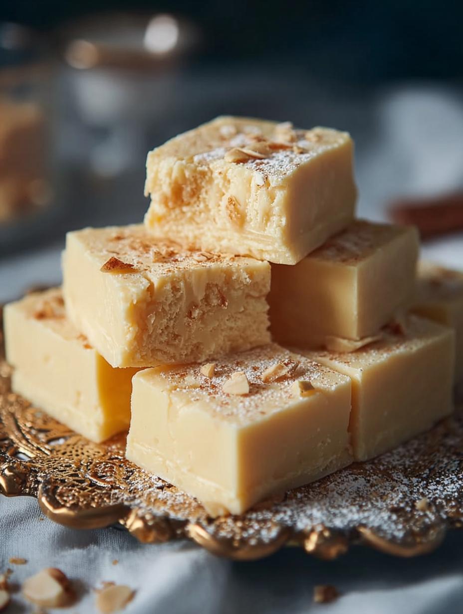 Delicious Eggnog Fudge for the Holidays - Eggnog Fudge - main visual representation