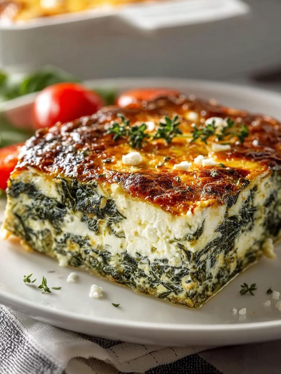 Feta Spinach Casserole