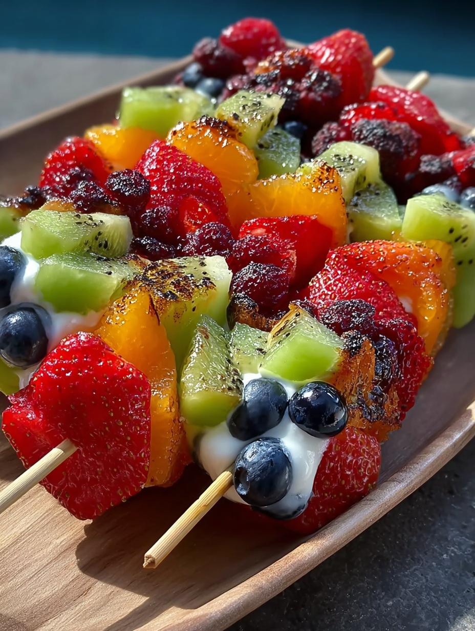Fresh Rainbow Fruit Kabobs