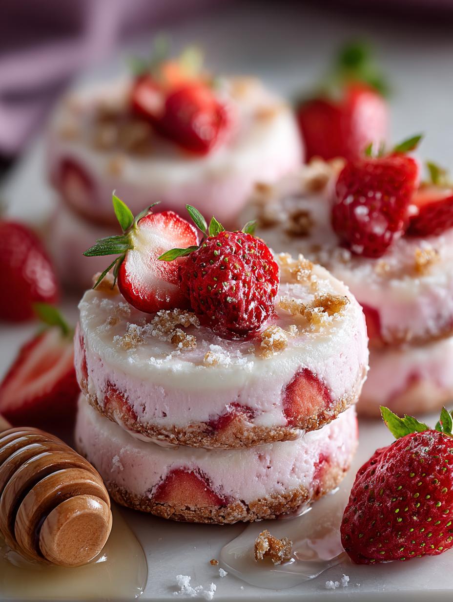Frozen Strawberry Yogurt Cookies