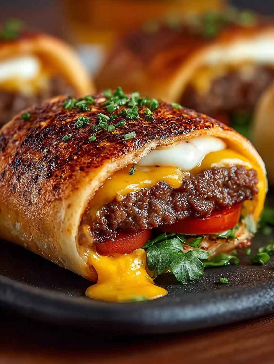 Garlic Butter Beef Cheeseburger