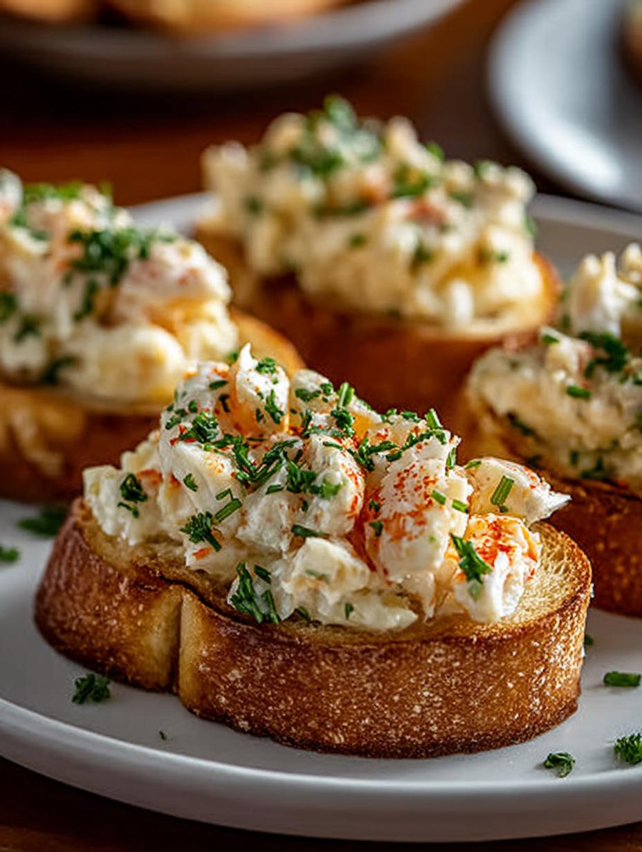 Garlic Butter Crab Toasts
