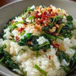 Garlic Spinach Coconut Rice
